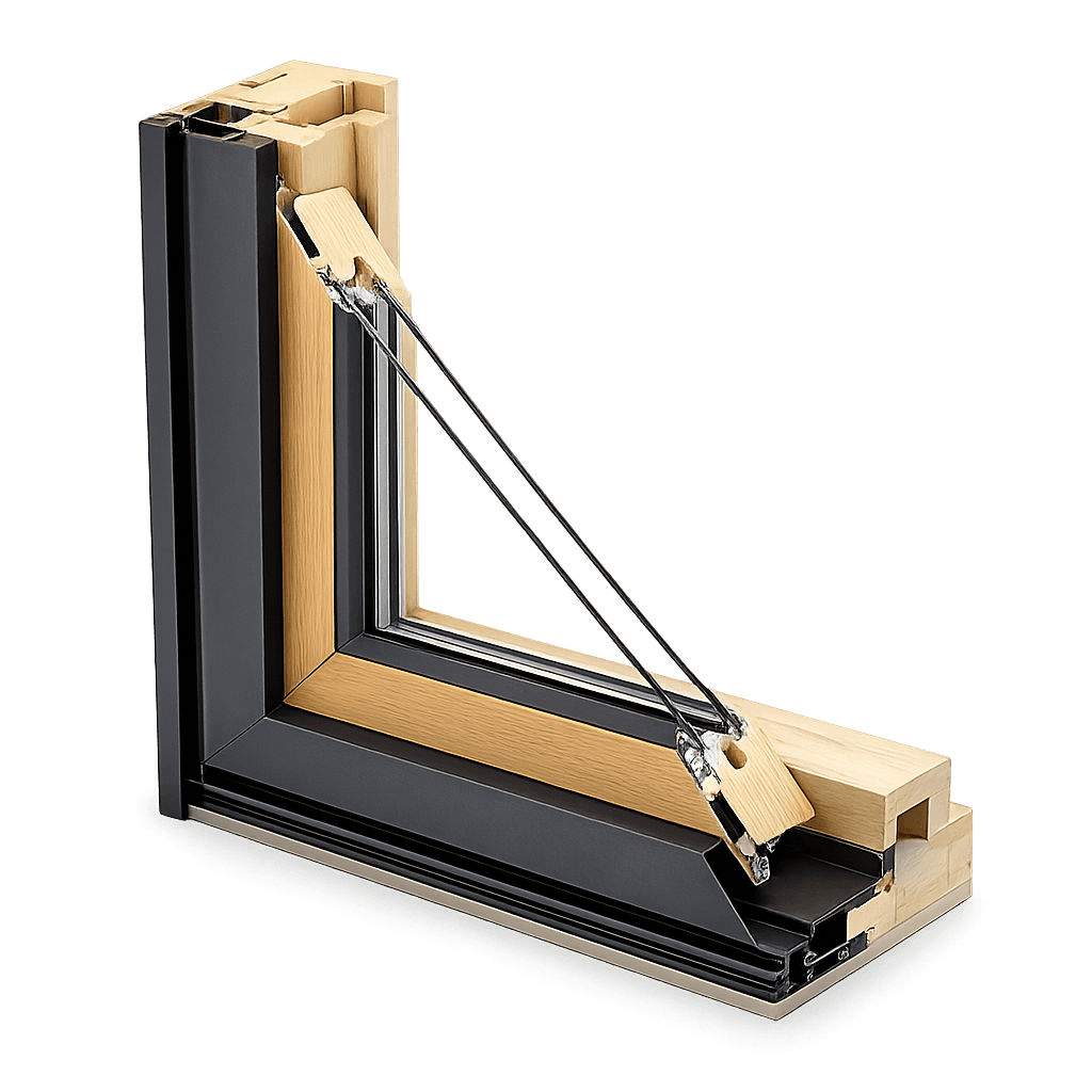 Premium wood replacement window with natural finish for traditional Denver homes — Well Defined Window Co.